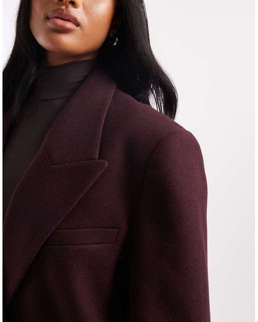 ASOS Red Asos Design Tall Oversized Dad Coat
