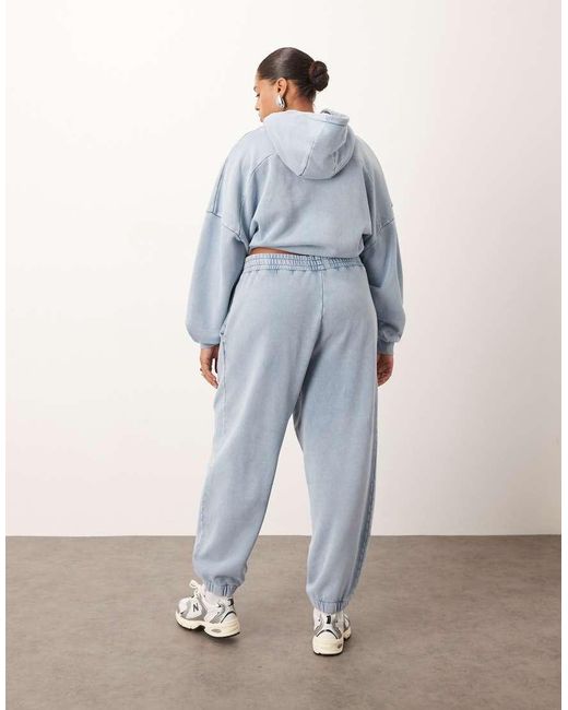 ARRANGE Blue Curve Premium Acid Wash joggers