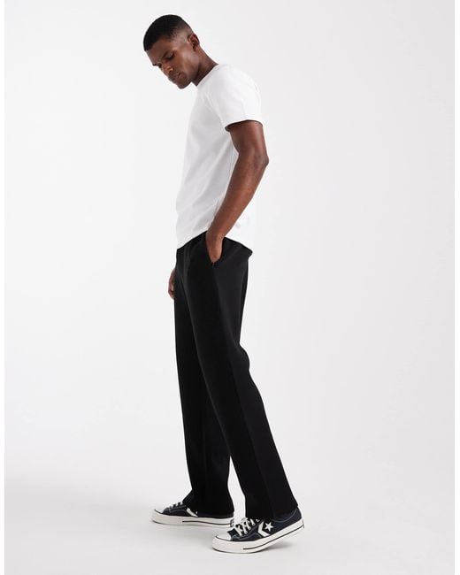 Jack & Jones – loose-fit-jogginghose aus neopren-stoff in White für Herren