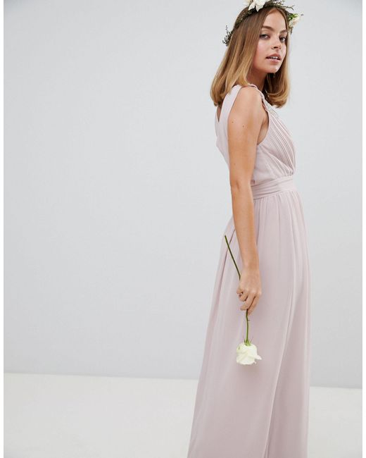 wrap front bridesmaid dress