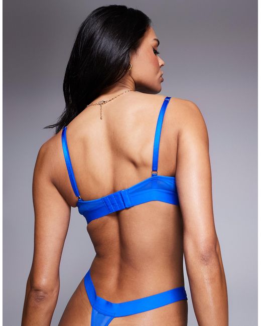 Ann Summers Blue Undisputed Padded Plunge Bra