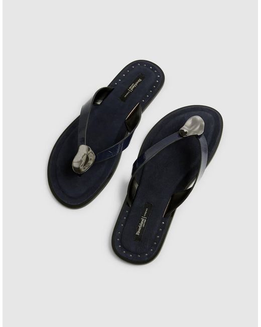 River Island White Studded Detail Toe Thong Flat Sandal