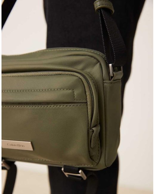 Calvin Klein Gray Sleek Utility Camera Cross-body Bag for men