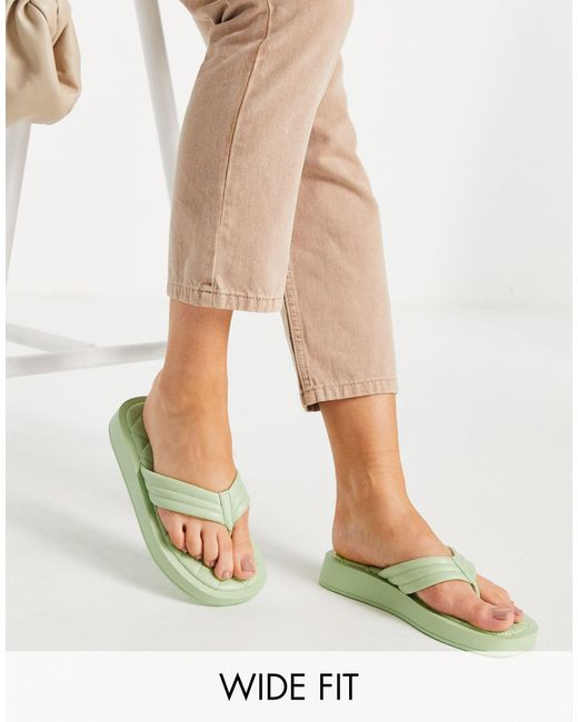 Raid Wide Fit Chunky Flip Flops in 