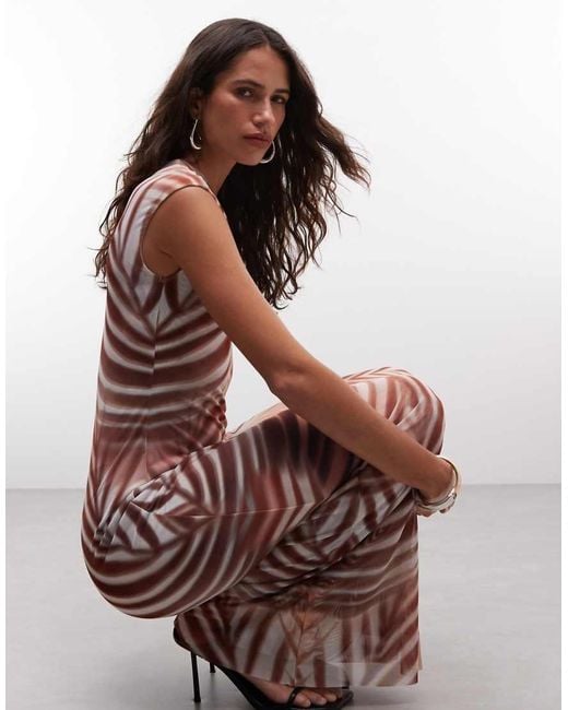 AFRM White Mylo Mesh Round Neck Cap Sleeve Maxi Dress