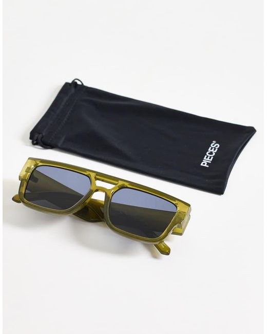 Pieces Blue Retro Aviator Sunglasses