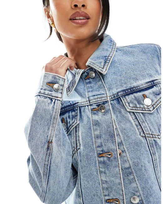 Miss Selfridge Blue Denim Girlfriend Jacket