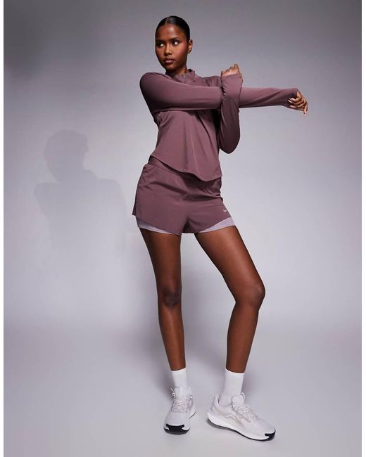 Nike Purple Nike Swift Running 2-in-1 Shorts