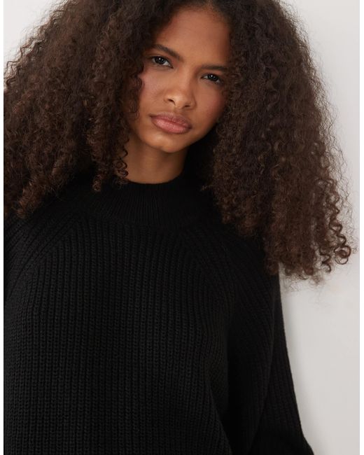 Threadbare Black High Neck Sweater
