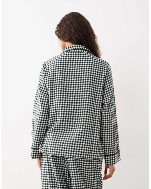 Nobody's Child Blue Soft Flannel Pajama Top