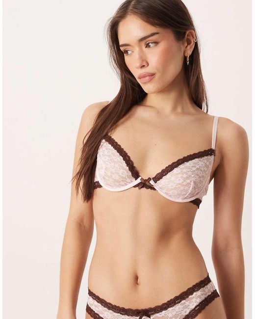 For Love & Lemons Natural Pamela Underwire Bra Co-ord