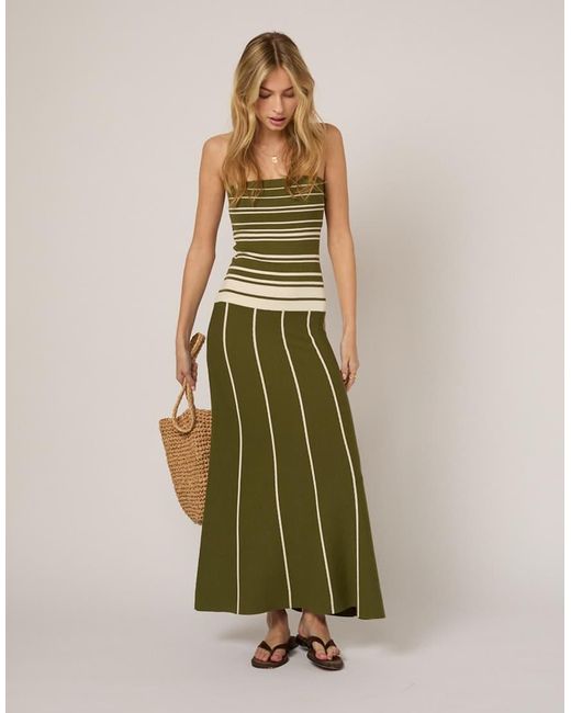 Nobody's Child Green Bandeau Knitted Midi Dress