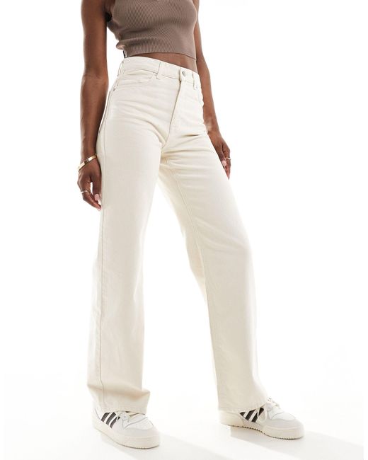 SELECTED White Femme – jeans mit weiter passform