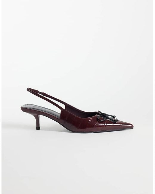 ASOS Red Spirit Lace Up Kitten Heels