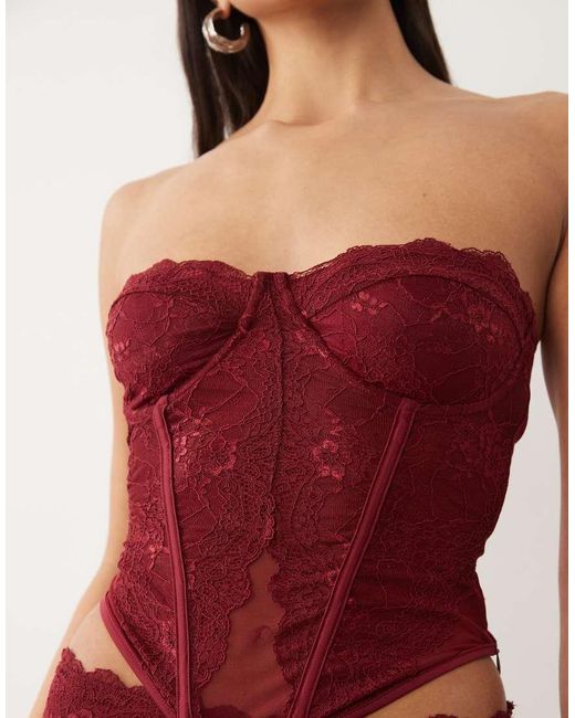 I.AM.GIA Demie Bandeau Structured Lace Corset Top