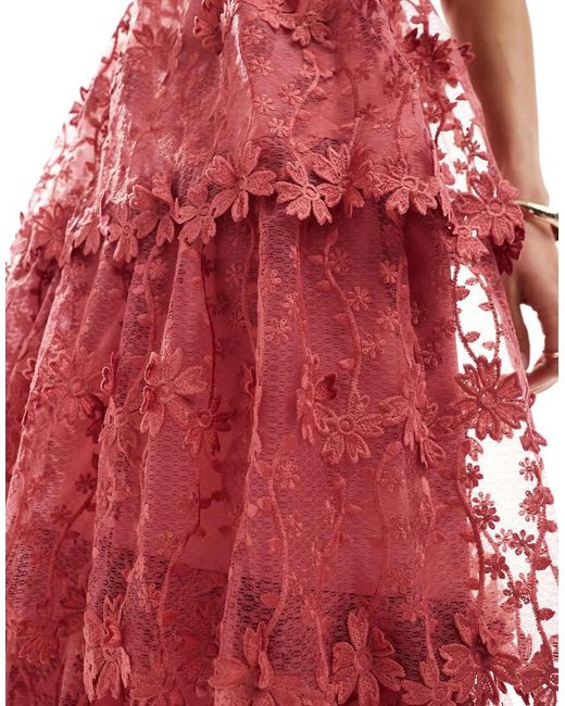 Maya Halter Neck Floral Tiered Midi Dress