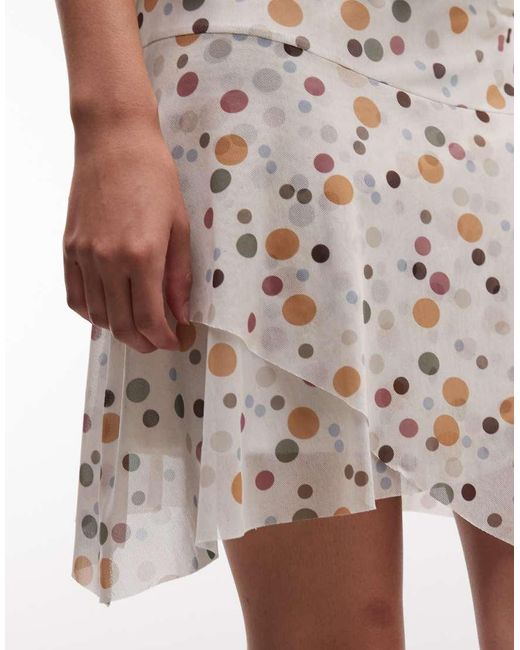 Reclaimed Vintage White Asymmetrical Mini Skirt