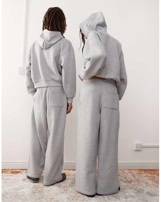 Reclaimed Vintage Gray Heavyweight Wide Leg Jogger Co-Ord