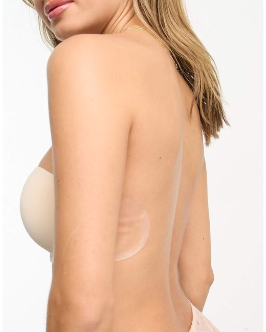 ASOS Natural Moulded Strapless Backless Bra With Stick On Wing