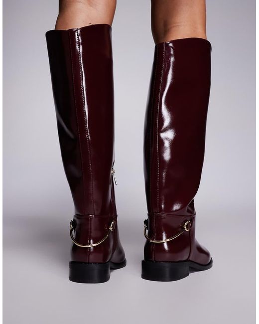 River Island Purple Riding Knee Boots