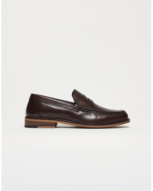ASOS Brown Penny Loafers for men