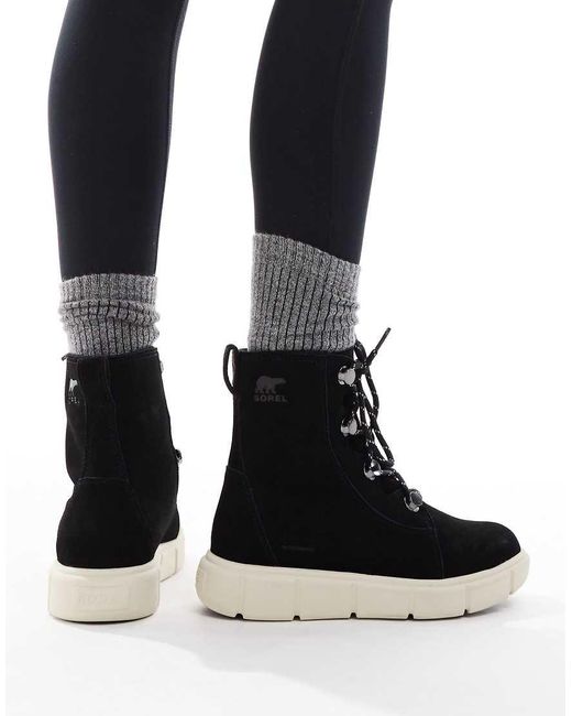 Sorel Black Explorer Iii Joan Hiking Boots