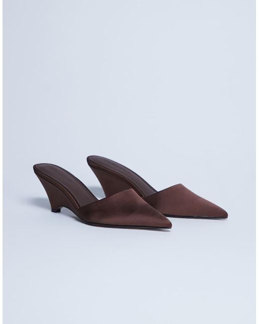 TOPSHOP White Annie Wedge Closed Toe Shoe