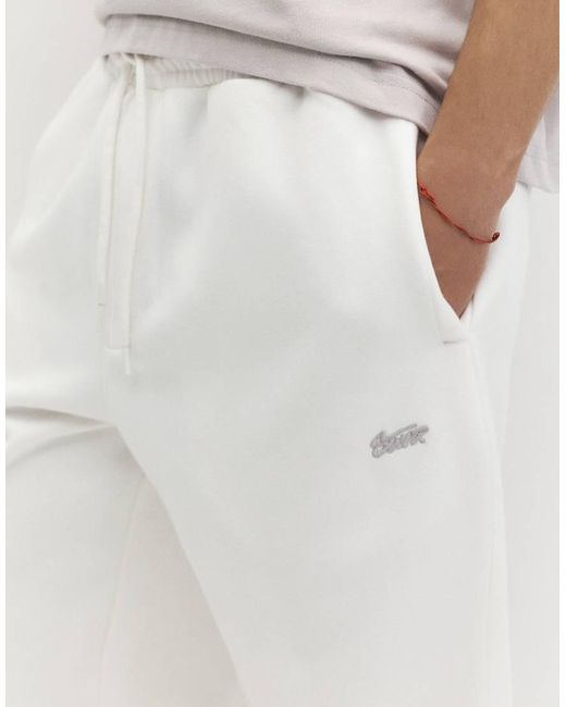Pull&Bear White Stwd joggers for men
