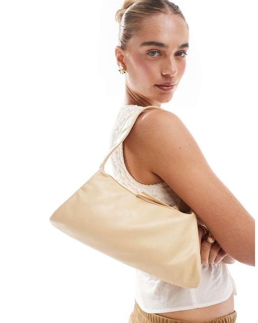 Borsa Da Spalla Strutturata Burro di Pull&Bear in Natural