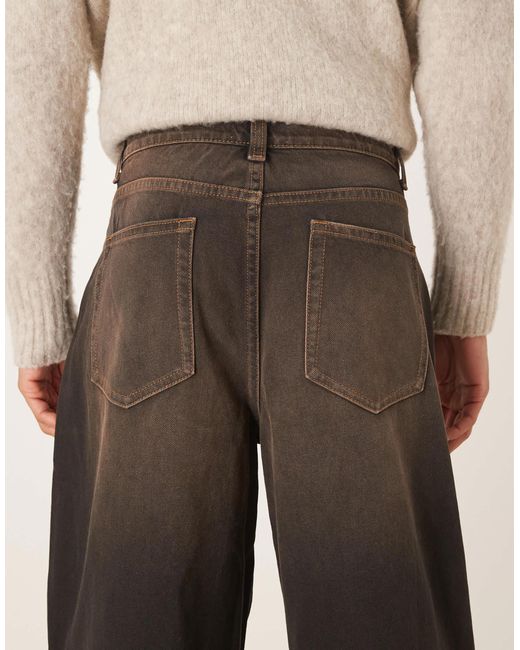 ASOS Natural Oversized Tapered Fit Jeans With Tint for men