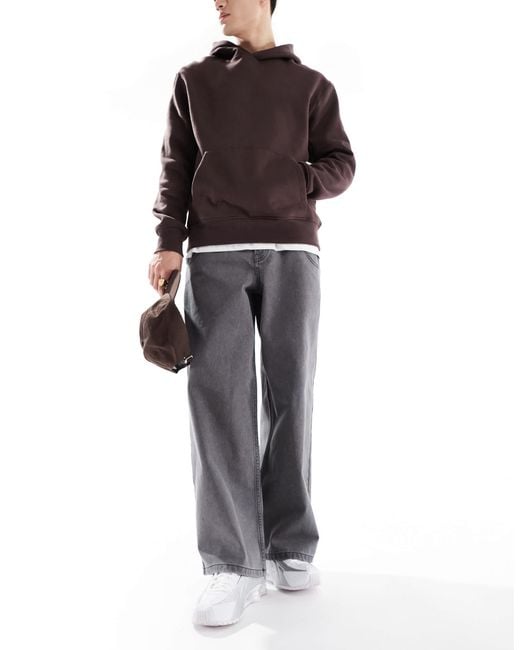 ASOS – sehr weite canvas-hose in Black für Herren