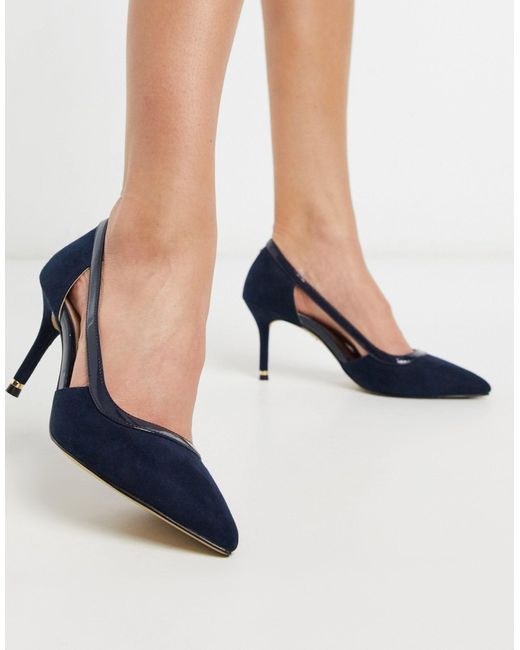 Carvela Kurt Geiger Carevela Kamper Pointed Mid Heel Shoes in Blue | Lyst  Australia