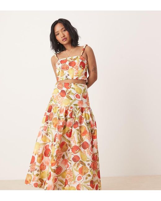 Forever New Orange Midaxi Skirt Co-Ord