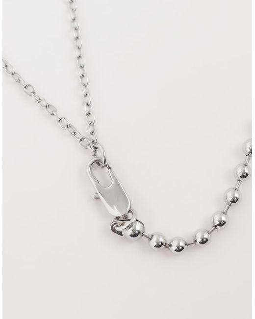 ASOS White Moodstone Star Pendant Necklace for men