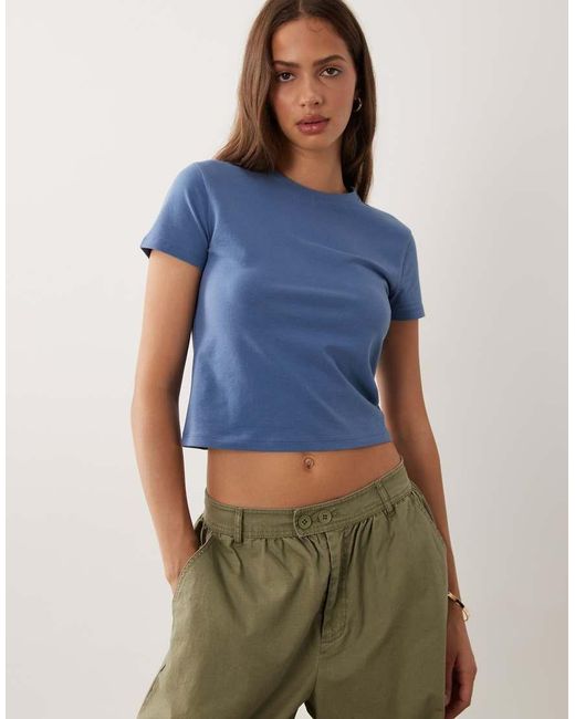 Abercrombie & Fitch Blue Seamless Short Sleeve Baby Tee