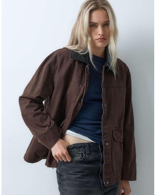 Gap Brown Woven Barn Jacket