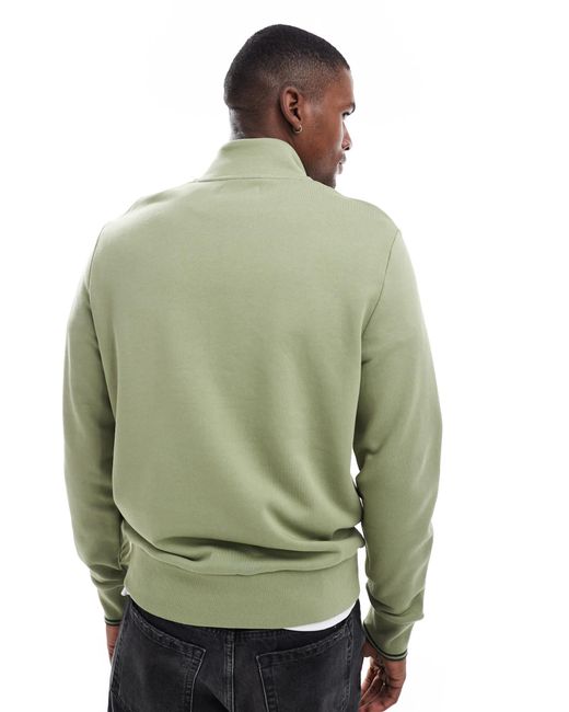 Sweat à col zippé Fred Perry pour homme en coloris Green
