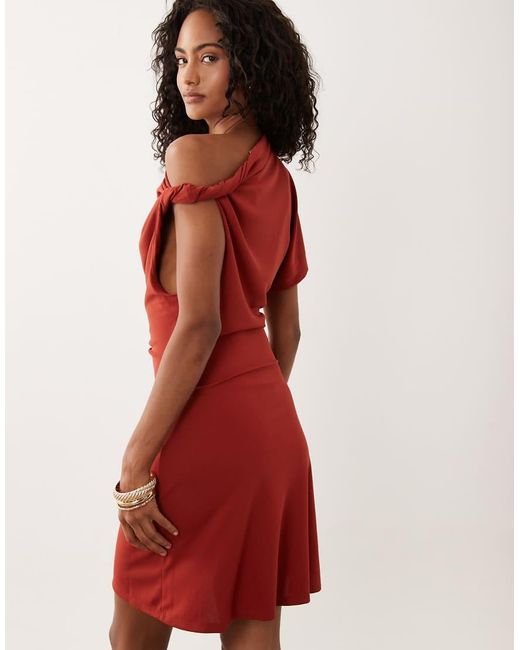 ASOS Red Twist Detail Mini Dress