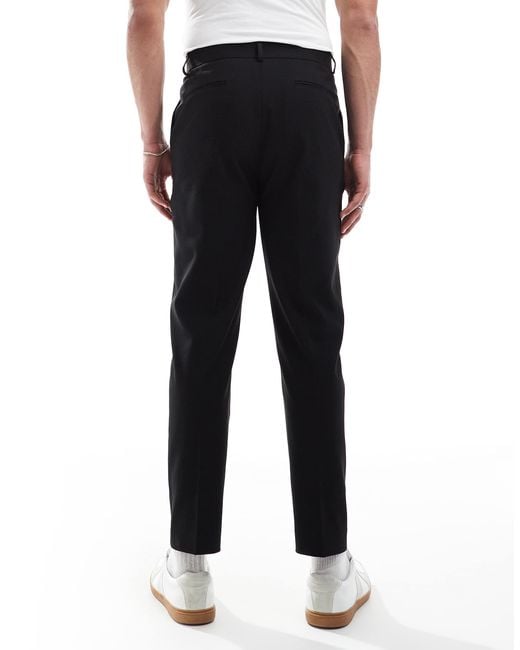ASOS Black Tapered Suit Trousers for men