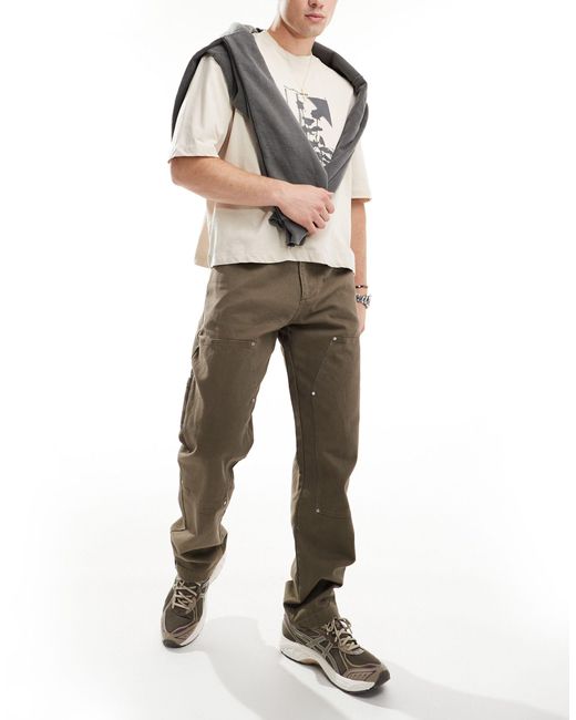 The Couture Club Natural Twill Carpenter Cargo Pants for men