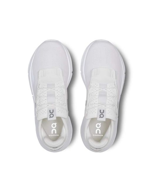 On Shoes White Cloudnova 2 All Day Trainers