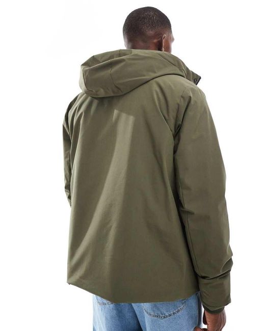 Jack & Jones Green Technical Parka With Padded Lining for men
