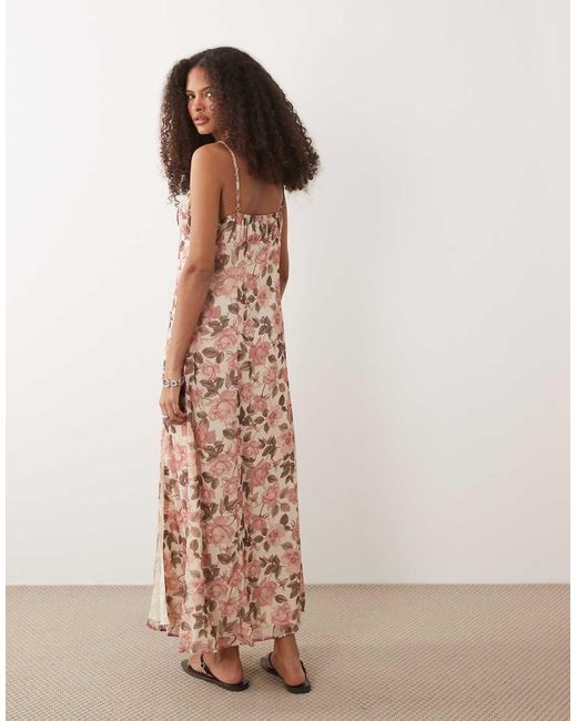 Miss Selfridge Brown Milkmaid Maxi Dress