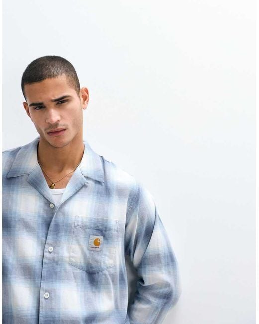 Carhartt Blue Long Sleeve Tyers Shirt for men