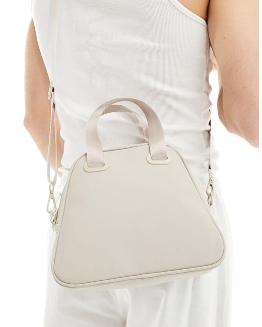 ASOS White Bowler Cross Body Bag With Grab Handle And Detachable Strap for men