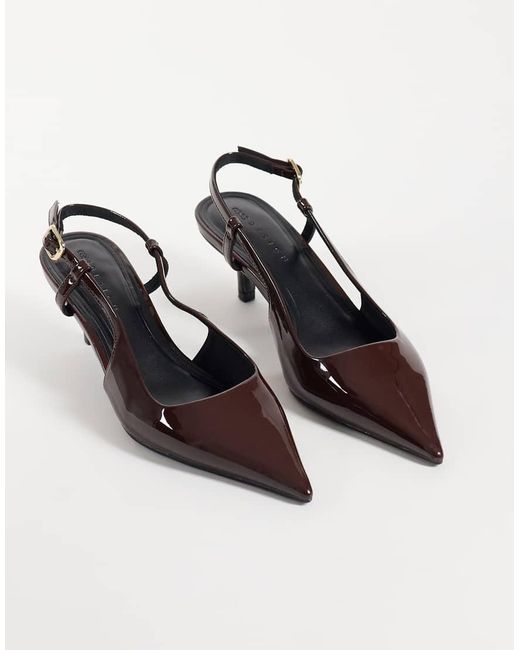 ASOS Brown Skippy Kitten Heel Shoes