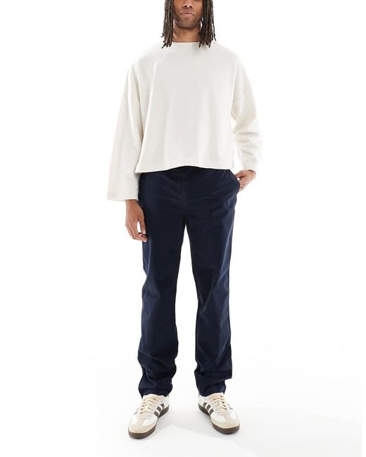 Lyle & Scott Blue Straight Leg Chino for men