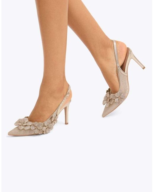 Carvela Kurt Geiger White Petalo Court Heeled Shoes