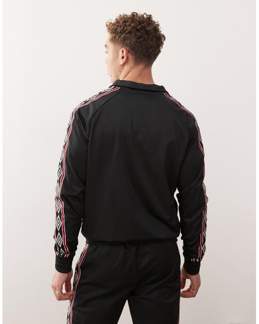 Umbro Black Taped Track Top for men