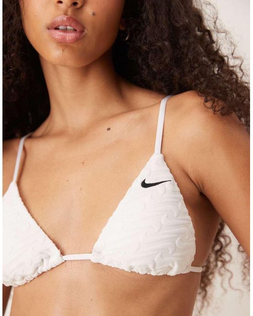 Nike Brown Nike Terry Triangle Bikini Top